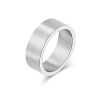 INRENG Mens Womens Stainless Steel 19mm/10mm Wide Ring Big Cool Plain Band Matte Finish Flat Top Silver, Gold, Black, Metal, No Gemstone