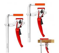 INREPRO 2 Pack Ratcheting Table Clamp Quick Track Saw Clamps Wood Clamps Ratchet Guide Rail F Clamp for MFT Table and Guide Rail System, 160mm Clamping Range