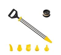 INREPRO Cement Caulking Pump with 5 Nozzles Portable Hand Caulk Grout Gun Pump Mortar Pointing Grouting Gun Mortar Sprayer Applicator, Thickened Stainless Steel (Yellow)
