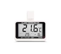 INRIGOROUS Digital Refrigerator Freezer Fridge Thermometer with Alarm - LCD Temperature Monitor, High/Low Alarm Alert, Magnetic & Hook Mount, Battery Included (B)