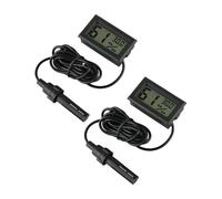 INRIGOROUS Digital Thermometer Hygrometer, Pack of 2 Hygrometer Thermometer Mini Probe Thermometers Temperature Humidity Gauge Meter for Reptile Incubator Aquarium Poultry Office Living Room (2 Pack)