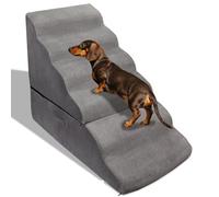 INRLKIT Dog Stairs Steps for 30 Inches Tall High Bed Up to 30-36 Inch, Pet Dog Ramp Ladder for Small Dogs, Doggie, Old Cats, Kitty, Small Animals Grey
