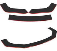 INRNT Front Bumper Lip Spoiler for Audi RS4 B8 Avant Quattro RS 4 2012-2015 2016,Durable Front Splitter Spoiler Guard Diffuser Protector Body Kit,A/B -ShinyBlackRed