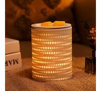 INRORANS Wax Melt Warmer Ceramic Oil Burner with timer Electric Candle Wax Melter with Led coloful changing silicone removeable tray for Home Gifts