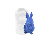 Ins Easter Rabbit Candle Mold DIY Aromath Gypsum Sit Up and Look Rabbit Mold