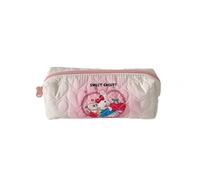 Ins Korean Cartoon Quilted Stationery Bag Desktop DIY Handbook Material Storage Bag Student Portable Pencil Bags