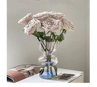 Ins Modern Vases, Hydroponic Glass Flower Vase, Tulip Vase, Glass Bubble Vase for Flowers, Three-Layer Glass Vase for Decoration, Geometric Glass Vase for Home, Office, Wedding, Party (Iridescent