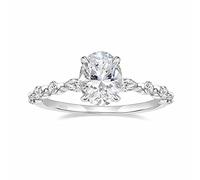 Ins Style Ring Elegant Romantic Women Ring S925 Sterling Silver Ring With Oval Zircon Engagement Holiday Anniversary Jewelry