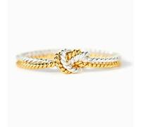 INS Style S925 Silver Two Strand Knot Twisted Buckle Ring Simple Casual Birthday Party Light Luxury Anniversary Ring