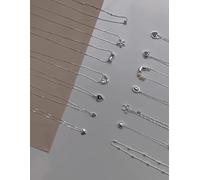 ins style S925 sterling silver heart bow necklace high-end single chain stacking combination clavicle