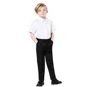 INSAFIANS Boys Pull UP School Trousers Half Elasticated Slim Fit Trouser Age 1 to Age 16 (as8, Age, 4_Years, 5_Years, Slim, Black)