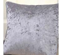 INSAFIANS Crushed Velvet Cushion Covers Luxury Plain Cushion Covers 18"x18", 24"x24", 30"x30" (18" x 18", Silver)
