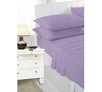 INSAFIANS Fitted Sheet | Luxury Easy Care Polycotton Bed Sheet | Mattress Cover Non Iron, soft fabric, 26 Colours (Lilac BB)