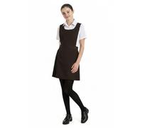 INSAFIANS Girls Classic Sleevless Pinafore Dress with Bottom Pleated Skirt | Two Front Buttons School BIB Uniform(BRN 9/10) Brown