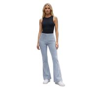 INSAFIANS Ladies Bootleg Winter Trousers Warm Stretchy Elasticated Waist Pull On Office Work Pants UK 8-39 (Dusty Blue 18 Short)