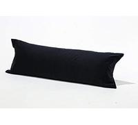 INSAFIANS Long Bolster Pillowcase Soft & Comfortable Covers for Pregnancy Maternity Orthopedic Support Ideal for Side and Back Sleepers (4FT black)