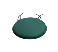INSAFIANS Waterproof Round Garden Chair Seat Cushions - 35cm Bistro Dining Chair Pads with Ties Indoor/Outdoor Multipacks (GRN PK 1)