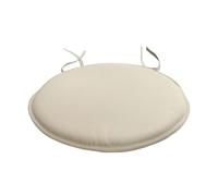 INSAFIANS Waterproof Round Garden Chair Seat Cushions - 35cm Bistro Dining Chair Pads with Ties Indoor/Outdoor Multipacks (BEIGE PK 1)