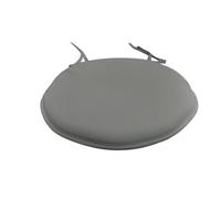 INSAFIANS Waterproof Round Garden Chair Seat Cushions - 35cm Bistro Dining Chair Pads with Ties Indoor/Outdoor Multipacks (GRY PK 1)
