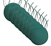 INSAFIANS Waterproof Round Garden Chair Seat Cushions - 35cm Bistro Dining Chair Pads with Ties Indoor/Outdoor Multipacks (GRN PK 8)