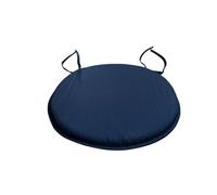 INSAFIANS Waterproof Round Garden Chair Seat Cushions - 35cm Bistro Dining Chair Pads with Ties Indoor/Outdoor Multipacks (NVY PK 1)
