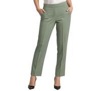 INSAFIANS Women Half Elasticated Pull Up Pants | Ladies Office Wear Trousers | Work Formal (SAGE L25 W18)