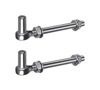 Insaga Gate Hinge M12, 2pcs Heavy Duty 16mm Hook to Bolt Pin Hook Hinge Hanger Field Gate Hinge Stainless Steel Metal Garden Gate Hardware for Farm Gate/Wooden Fence/Driveway, up to 440lbs, 150mm