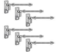 Insaga Gate Hinge M12, 6pcs Heavy Duty 16mm Hook to Bolt Pin Hook Hinge Hanger with Eye Hinge Plate Garden Gate Hinge Stainless Steel Metal Gate Hardware for Farm Gate/Wooden Fence/Driveway, 254mm