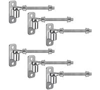 Insaga Gate Hinge M12, 6pcs Heavy Duty 16mm Hook to Bolt Pin Hook Hinge Hanger with Eye Hinge Plate Garden Gate Hinge Stainless Steel Metal Gate Hardware for Farm Gate/Wooden Fence/Driveway, 200mm