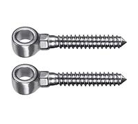 Insaga Gate Hinge M16, 2 Pack Heavy Duty Farm Gate Screw Eye Hinge Eye Bolt Stainless Steel Metal Gate Hardware with 16mm Hole for Wooden Fence/Garden Gate/Field Gate/Driveway, 110mm