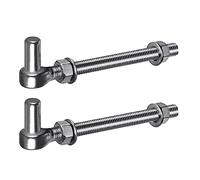 Insaga Gate Hinge M16, 2pcs Heavy Duty 16mm Hook to Bolt Pin Hook Hinge Hanger Field Gate Hinge Stainless Steel Metal Garden Gate Hardware for Farm Gate/Wooden Fence/Driveway, up to 440lbs, 200mm
