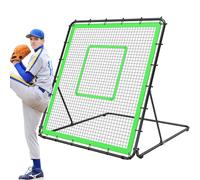 Insaga High Elastic Baseball Rebounder Net 4x4.5 FT with 10 Adjustable Angles Bounce Back Net for Ground Ball, Line Drive, Fly Ball Pitch Back Practice, Multi-Sport Training Tool for Solo Sessions