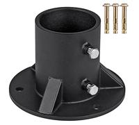 Insaga Round Fence Post Brackets 78mm, Heavy Duty Fence Post Brackets, Round Post Holder to Fit Chain Link Fence Post, Deck, Railing, Mailbox, 1pc