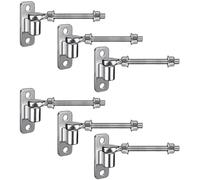 Insaga Self Closing Gate Hinges, 90 Degree Opening Farm Gate Hinge 2 Pack Heavy Duty Aluminum Spring Loaded Wooden Gate Hinge with Mounting Hardware for 7mm Gap Between Gate and Post, 15 x 9cm