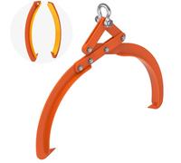 Insaga Timber Claw Hook, 64cm Wood Log Lifting Tong Heavy Duty Grapple Timber Claw Non-Slip Lumber Skidding Tong 2-Claw Logging Grabber Large Capacity Loaded Dragging, Carrying and Rolling Tool