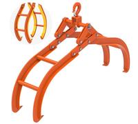 Insaga Timber Claw Hook, 81cm Wood Log Lifting Tong Heavy Duty Grapple Timber Claw Non-Slip Lumber Skidding Tong 4-Claw Logging Grabber Large Capacity Loaded Dragging, Carrying and Rolling Tool