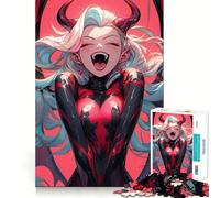 Insane Anime Girl Cute Jigsaw Puzzles for Adults1000 Piece Logic Fun Sharp Detail Playful Challenge Christmas Idea (38x52cm)