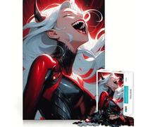 Insane Anime Girl Jigsaw Puzzles 1000 Pieces for Adults Logic Fun Real Thick Playful Challenge Night Activity (38x26cm)