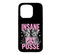 Insane Cat Posse Funny Clown Cat Case for iPhone 15 Pro