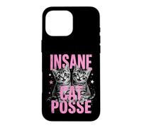 Insane Cat Posse Funny Clown Cat Case for iPhone 16 Pro Max