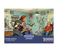 Insane Tattoo Parlor Wooden Jigsaw Puzzle Waterproof 1000 Piece Puzzles for Adults Colourful Home Decoration