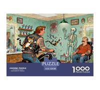 Insane Tattoo Parlor Wooden Jigsaw Puzzle Waterproof 1000 Piece Puzzles for Adults Gifts Colourful Challenging Games
