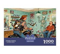 Insane Tattoo Parlor Wooden Jigsaw Puzzle Waterproof 1000 Piece Puzzles for Adults Gifts Fun Home Decoration