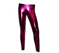 Insanity Metallic Wet Look Leggings (L/XL) Pink