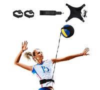 Inscool Volleyball Training Equipment Aid - Level Up Your Skills with Solo Practice, Realistic Repetitions & Adjustable Design - Perfect for Volleyball Players of All Levels & Genders, Black, Standard