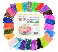 Inscraft 12750+ Loom Bands Refill Kit, Colourful Loom Bands in 26 Colours with 500 S-Clips & 6 Hooks, Mega Kids DIY Rubber Band Bracelet Making Craft Kit for Girls & Boys