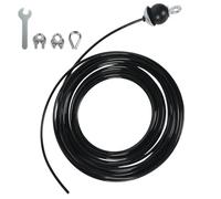 Inscrip 10 m Steel Cable for Fitness Equipment, with Eyelets and Gravity Ball, Adjustable 100 kg Payload, Steel Cable for Lat Pull, Fitness and Arm Strength Training, Gym Pulley System for Home