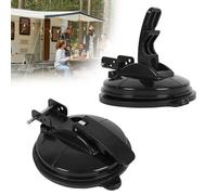 Inscrip 2Pcs Awning Foot Holder, Awning Holder Latch, Plug in Stable Support Awning Brackets, Universal Compatible with Thule Fiamma and DOMETIC Awnings, For T6 T5 T4 T6.1 Caravan Motorhome (Black)