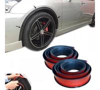 Inscrip 2Pcs Fender Flare Rubber Seal, Car Flare Wheel Wheel Arch Trim, Eyebrow Protector Arch Trim, Universal Extra Wide Arches Fender Wheel Eyebrow Trim Strip Arch Lip Protector, 1.5m*4.5cm (Black)