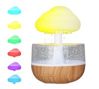 Inscrip 3 in 1 Rain Cloud Humidifier Water Drip, Mushroom Rain Cloud Humidifier, Raining Clouds Night Light/Essential Oil Diffuser, Desk Bedside Clouding Lights for Sleeping Relaxing Mood w/ 7 Colors